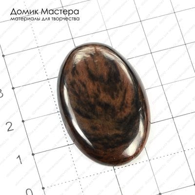 K-K-000676 - обсидиан. кабошон, Мексика, 37х24х6мм