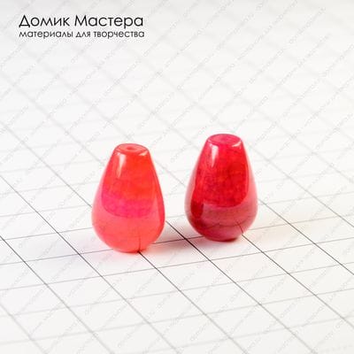 K-Bus-000602 - агат, тонирован, пара бусин, 18х12мм