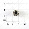 Bu-Met-000030 - Бусина - лиловые стразы - под старинное серебро