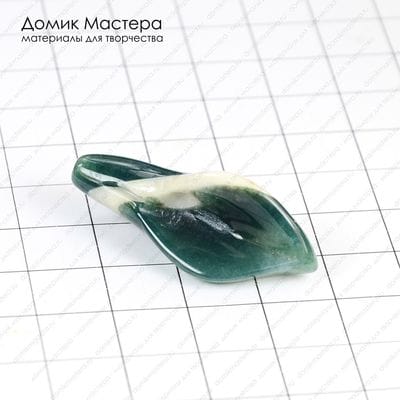 K-Bus-000578 - агат, бусина, резной цветок, 36х15х10мм