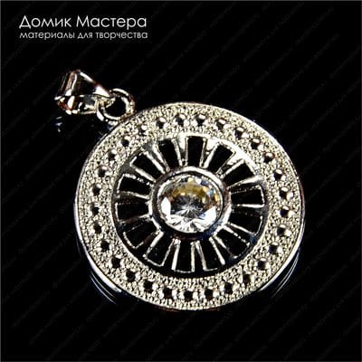 F-Pod-s-000344 - подвеска со стразом, 23х3мм