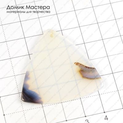 K-Kul-000495 - агат, подвеска, 42х43х2мм