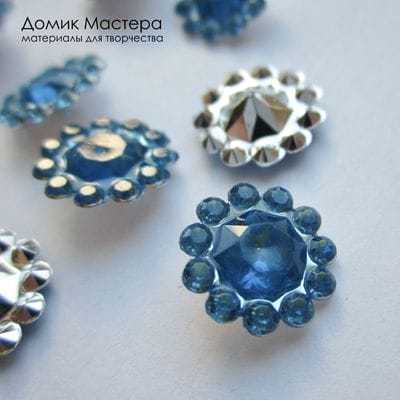 Dek-Akr-000037 - декоративный акриловый кристалл, цвет синий, 10мм