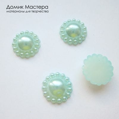 Dek-Akr-000046 - декоративный элемент акриловый, цвет мятный,  d=13мм