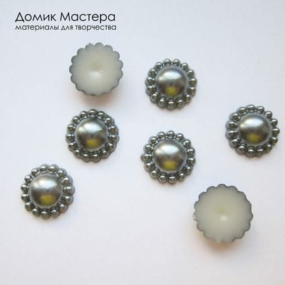 Dek-Akr-000047 - декоративный элемент акриловый, цвет темно-серый,  d=13мм