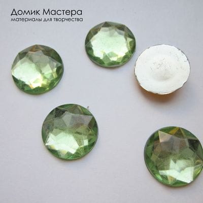 Dek-Akr-000053 - декоративный элемент, акрил, цвет светло-зеленый, 12мм