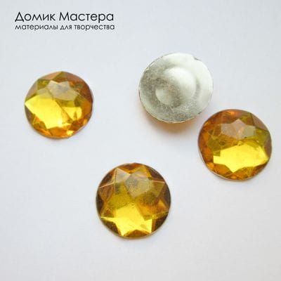Dek-Akr-000055 - декоративный элемент, акрил, цвет медово-желтый, 12мм