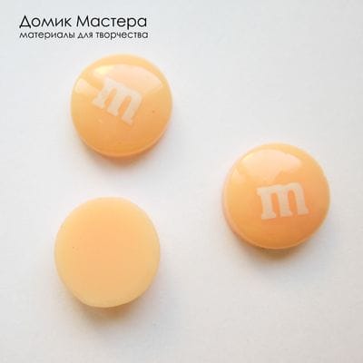 Dek-Akr-000060 - декоративный элемент, кабошон, цвет бежевый, 14мм