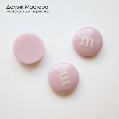 Dek-Akr-000063 - декоративный элемент, кабошон, цвет лиловый, 14мм