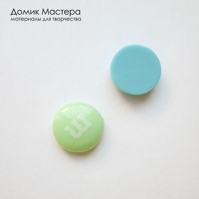 Dek-Akr-000065 - декоративный элемент, кабошон, цвет светло-зеленый