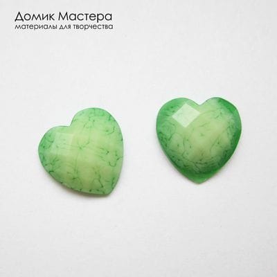 Dek-Akr-000074 - акриловый декоративный элемент, граненый, цвет светло-зеленый, 12х11мм