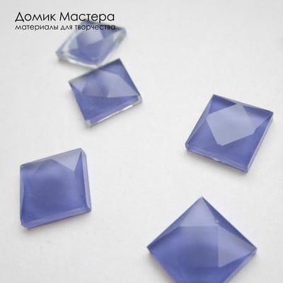 Dek-Akr-000088 - декоративный элемент, акрил, цвет темно-сиреневый, граненый, 10х10мм
