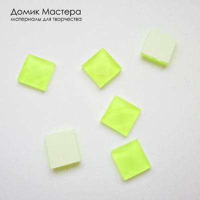 Dek-Akr-000089 - декоративный элемент, акрил, граненый, цвет неоново-желтый, 10х10мм