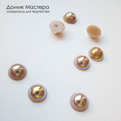 Dek-Akr-000095 - полубусина, акрил, АВ покрытие, 5мм