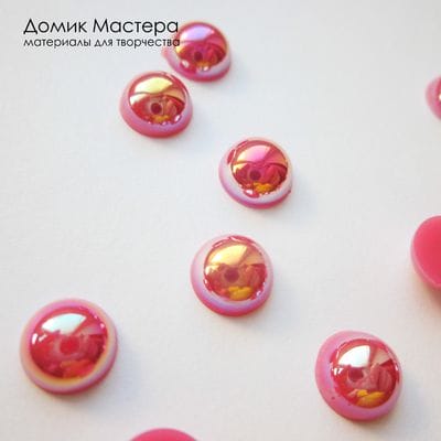 Dek-Akr-000099 - полубусина, акрил, АВ покрытие, 8мм