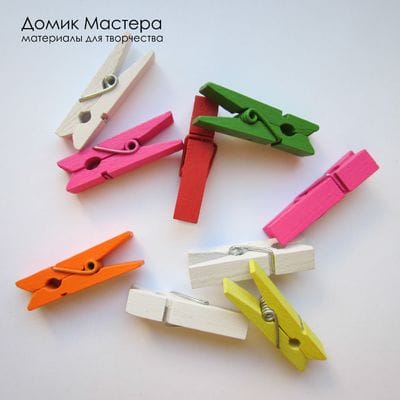 Dek-D-000012 - комплект прищепок из дерева, 35х10х7мм