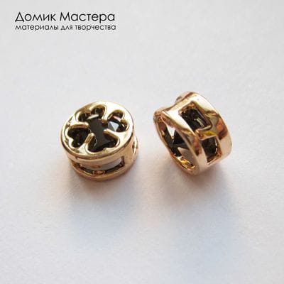 Dek-Met-000030 - комплект декоративных элементов из металла с кристаллом,  d=8мм