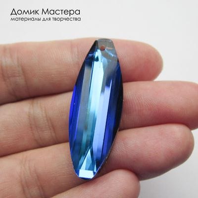 Dek-Str-000063 - подвеска, кристалл, стекло, напыление,  38х13мм,  Чехия