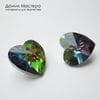 Dek-Str-000064 - подвеска, кристалл, стекло, напыление,  сердце, 17х18мм,  Чехия