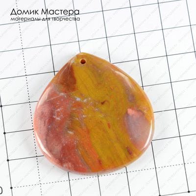 K-Kul-000623 - агат, подвеска, 46х44х6мм