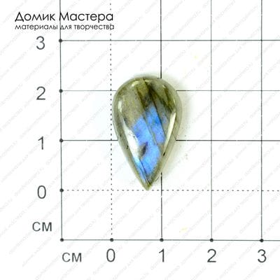 K-K-000464 - лабрадорит, кабошон, 23х14х5мм