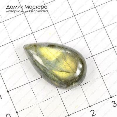 K-K-000699 - спектролит, кабошон, 30х18х7мм