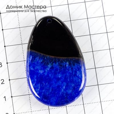 K-Kul-000698 - агат, подвеска, тонирован, с друзой, двусторонняя, 54х34х6мм
