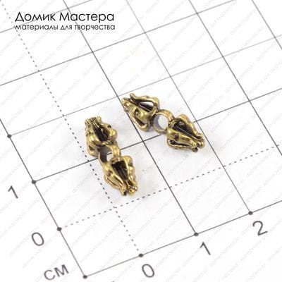 Bu-Met-000166 - бусина, под бронзу, 16х5мм