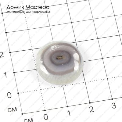 K-K-000929 - агат глазковый, кабошон, Африка, 22х5мм