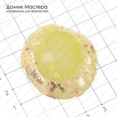K-Kul-000404 - агат, срез, подвеска,  тонирован, 48х43х5мм
