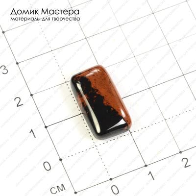 K-K-000606 - обсидиан, кабошон, 20х11х5мм