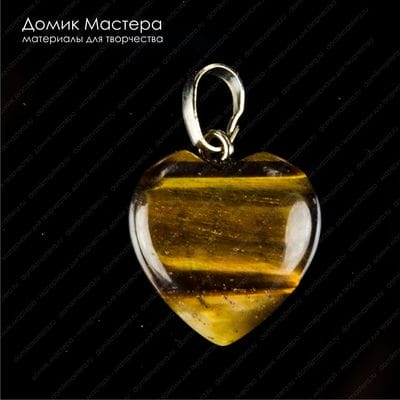 K-Kul-000687 - тигровый глаз, подвеска, с бейлом, натуральный камень, 20х20мм
