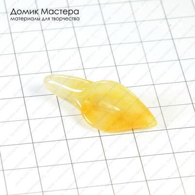 K-Bus-000594 - агат, бусина, резной цветок, 36х15мм