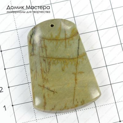 K-Kul-000617 - яшма, подвеска, Австралия, 50х35х7мм