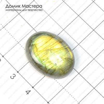 K-K-000712 - спектролит, кабошон, 25х19х5мм
