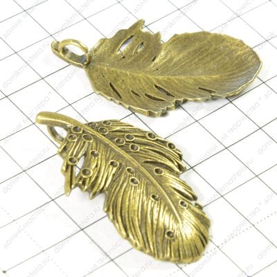 F-Pod-b-000045 - подвеска, перо, 50х29мм