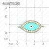 F-Kon-000089 - конектор, стразы, эмаль, 35х15мм