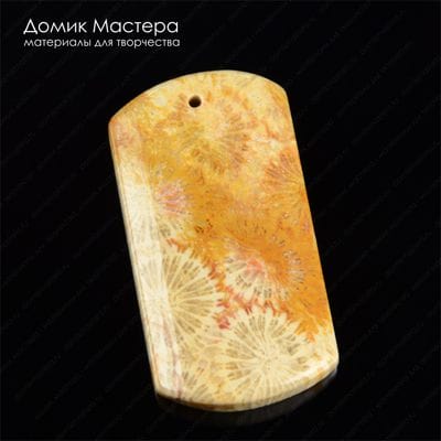 K-Kul-000630 - коралл, подвеска, Индонезия, 39х21х6мм