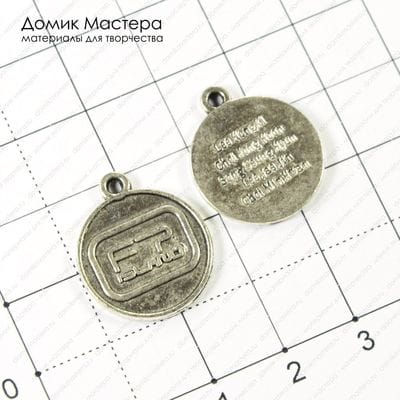 F-Pod-s-000230 - подвеска, под серебро, 21х17мм