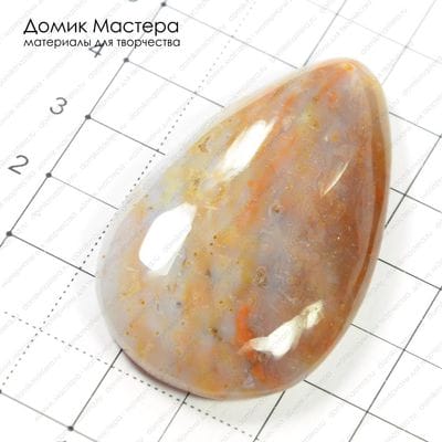 K-Kul-000273 - подвеска, агат индийский, 53х32х8мм