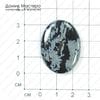 K-K-000384 - обсидиан снежный. кабошон. 33х25х4мм