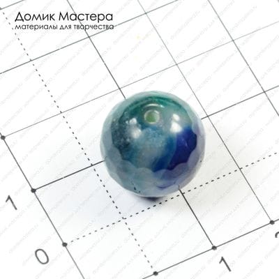 K-Bus-000442 - бусина, агат, тонирован, 15мм