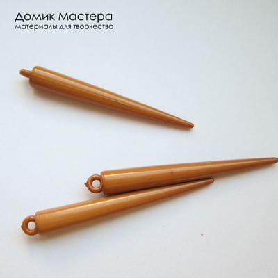 F-Pod-Akr-000015  - подвеска, акрил, цвет коричневый, 50х5мм