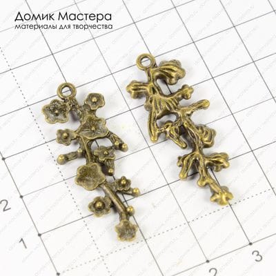 F-Pod-b-000136 - подвеска, под бронзу, 40х16мм