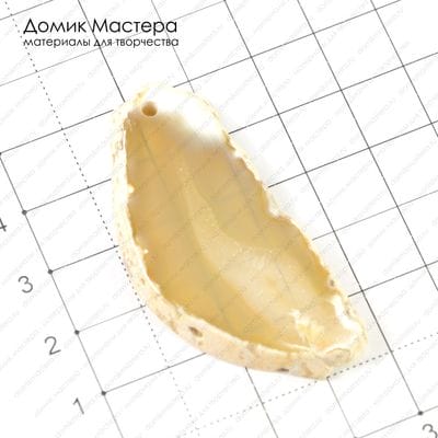 K-Kul-000406 - агат, срез, подвеска, 52х25х5мм