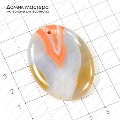 K-Kul-000400 - агат, подвеска, тонирован, 48х36х6мм