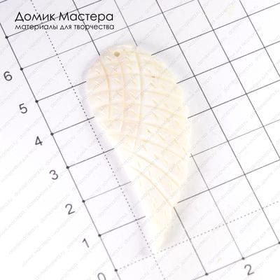 K-Kul-000415 - перламутр, подвеска резная, 57х24х2мм