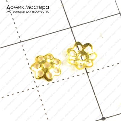 F-Shap-000027 - шапочка для бусин, d=6мм