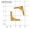 Dek-Met-000021 - уголок металлический, под золото, 20х20мм
