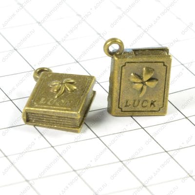 F-Pod-b-000042 - подвеска - 3D - книга - 14х17мм